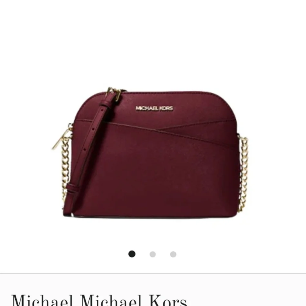 Michael Kors Set Travel Medium Burgundy maroon Dome Crossbody Bag & cardholder